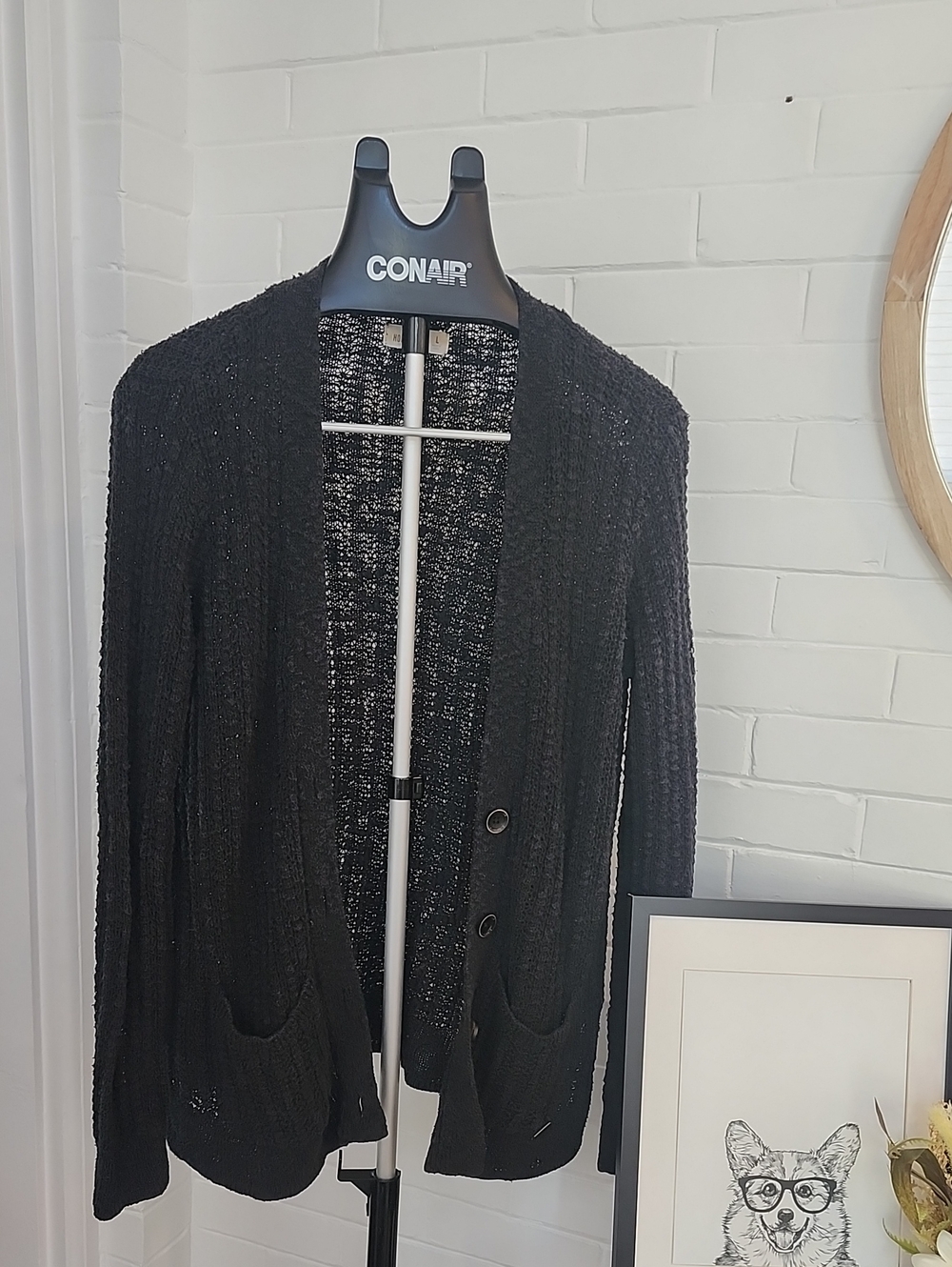 Hollister Black Cardigan - Large